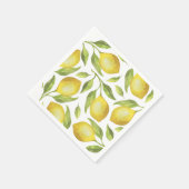 Lemons en Greenery PARTY Paper Napkins Servet (Hoek)