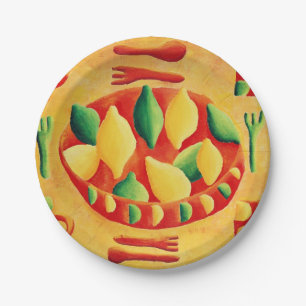 Lemons en grenswaarden papieren bordje