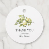 Lemons en Leaves Boho chic gepersonaliseerd huweli Bedankjes Labels (Achterkant)