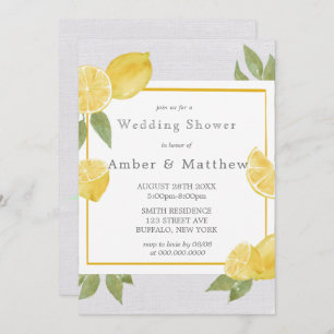 Lemons en Linen Waterverf Wedding Shower