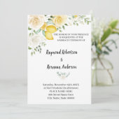 Lemons en Rozen Weduwschap Land Uitnodiging (Staand voorkant)