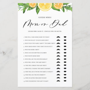 Lemons en Sinaasappels Mam of papa zei dat ze Game