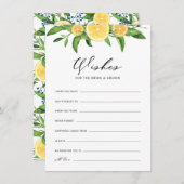 Lemons en Sinaasappels wensen voor de bruid en de Informatiekaartje (Voorkant / Achterkant)