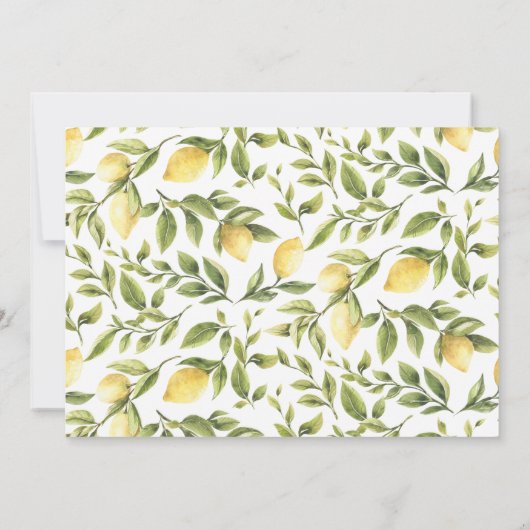 Lemons en vertrekt Boho Wedding Foto sparen de dat Aankondiging (Achterkant)