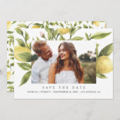 Lemons en vertrekt Boho Wedding Foto sparen de dat Aankondiging (Voorkant / Achterkant)