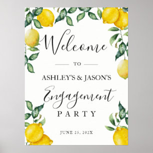 Lemons Engagement Party - welkomstteken Poster