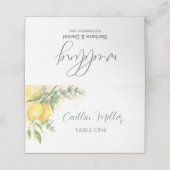 Lemons Eucalyptus en Gele Bloemen (Buitenkant ongevouwen)