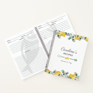 Lemons & Eucalyptus Recipe Cookbook Notitieboek