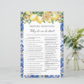 Lemons Floral Bridal Wedding Traditional Game (Staand voorkant)