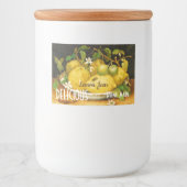 LEMONS FLOWERS LEMON JAM PRESERVES CANNINGS VOEDSELCONTAINER ETIKET (Voorkant)