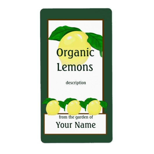 Lemons Gardener Label (Voorkant)
