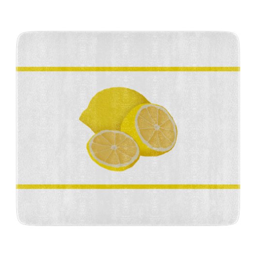 Lemons Glass Cutting Board Snijplank (Voorkant)