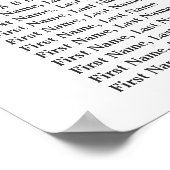 Lemons & Greenery 16 Tables Wedding SEATING CHART Poster (Hoek)