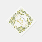 Lemons Greenery Baby shower Servet (Hoek)