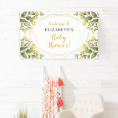 Lemons Greenery Baby shower Spandoek (Insitu)