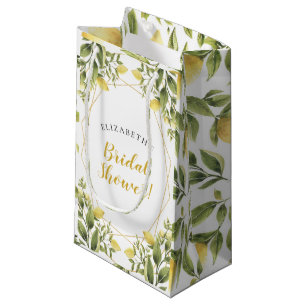 Lemons Greenery Waterverf Vrijgezellenfeest Klein Cadeauzakje