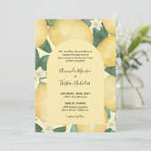 Lemons Greenery Wedding All in One Invites (Staand voorkant)