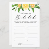 Lemons hoe oud het Vrijgezellenfeest was (Voorkant / Achterkant)