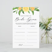 Lemons hoe oud was de Bride en Groom Game (Staand voorkant)