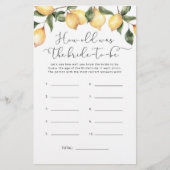 Lemons Hoe oud was de bruid om mee te spelen (Voorkant)