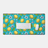 Lemons in blauw bureaumat (Keyboard & Muis)
