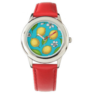 Lemons in blauw horloge