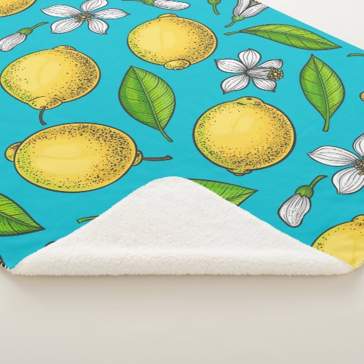 Lemons in blauw sherpa deken (3/4)