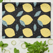 Lemons in het keukenpatroon theedoek (Gevouwen)