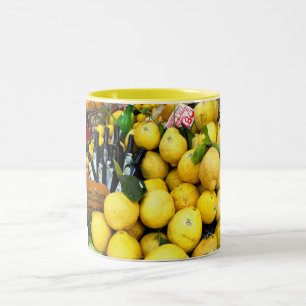 Lemons in Limone bij het Garda-meer Tweekleurige Koffiemok