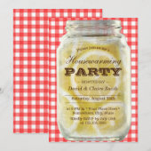 Lemons Jar Pset Red Housewarming Party Kaart (Voorkant / Achterkant)