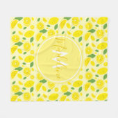 Lemons Leaf Pattern Name Initiaal | Fleece Blanket Deken (Voorkant (Horizontaal))