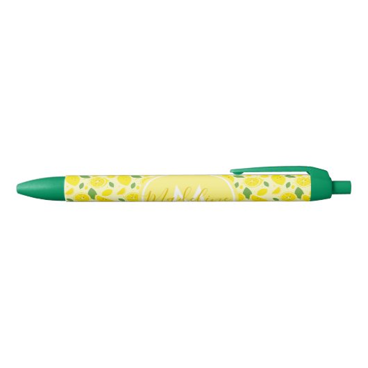 Lemons Leaf Pattern Name Initiaal | Pen (Bovenkant)