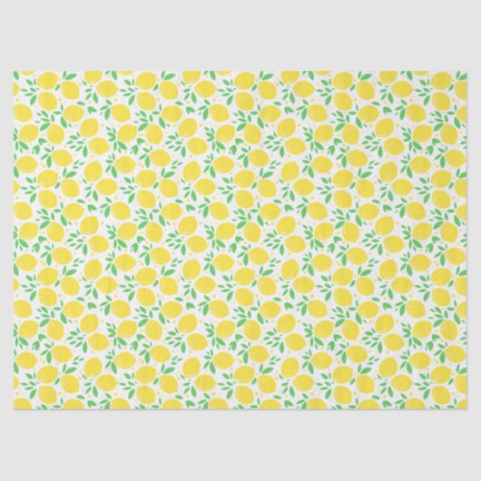 Lemons Leaf Pattern Tissuepapier (Voorkant)