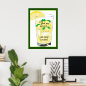 Lemons Lemonade Funny Lucky Poster 20 x 28 (Bureau à domicile)