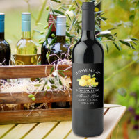 Lemons Limoncello Bedankt Black Fleslabels