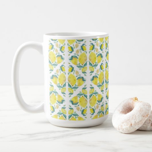 Lemons Méditerranéen restaurant café mug (Avec donut)