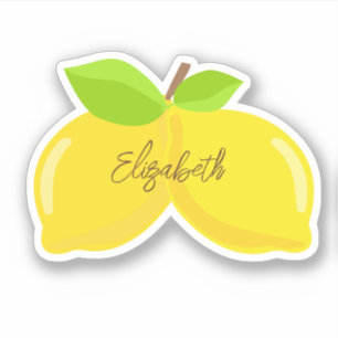 Lemons Naam in Cursief Sticker