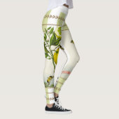 Lemons op Apple Green Stripes Leggings (Rechts)