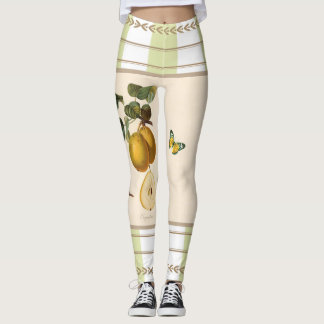 Lemons op Apple Green Stripes Leggings