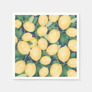 Lemons op Navy Blue Servet
