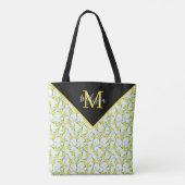 Lemons patroon gepersonaliseerde canvas tas (Achterkant)
