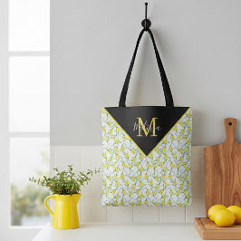 Lemons patroon gepersonaliseerde canvas tas