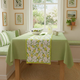 Lemons pattern  short table runner korte tafelloper