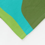 Lemons Polka Dot: blauwe achtergrond. Fleece Deken (Hoek)