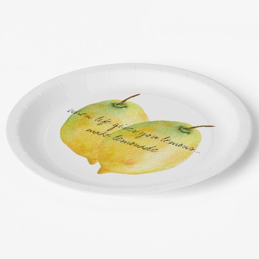 Lemons Quote Papieren Bordje (Gekanteld)