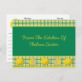 Lemons Recipe Card Briefkaart (Voorkant / Achterkant)