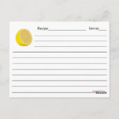 Lemons Recipe Card Briefkaart (Achterkant)