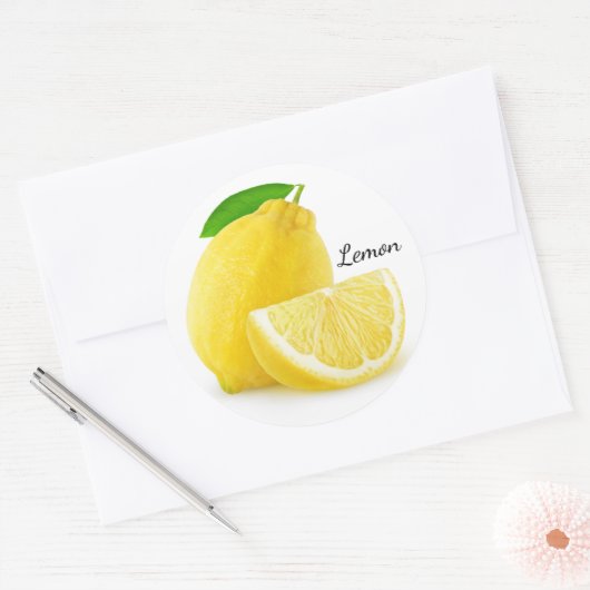 Lemons Ronde Sticker (Envelop)
