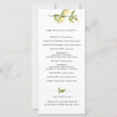 Lemons Rustic Greenery Wedding Ceremony Program (Achterkant)