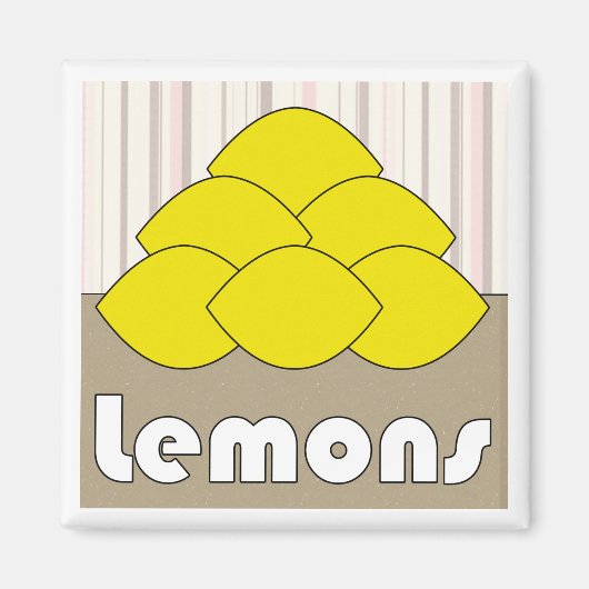 Lemons serie 3 vierkante magneet (Voorkant)